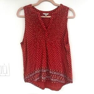 Lucky Brand Boho V-Neck Top Women’s Sz M